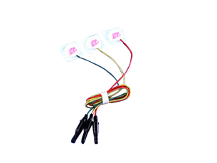 Électrode radiotransparente pré-connectée, carrée Électrode