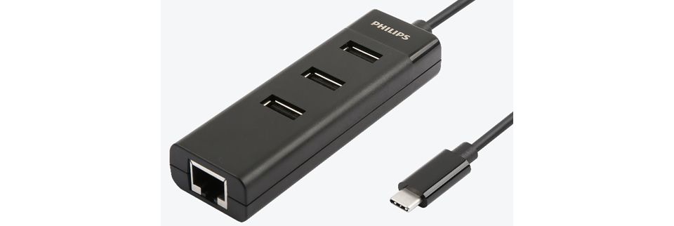 USB-C socket Hub expand to 4 Ports Mini HUB.