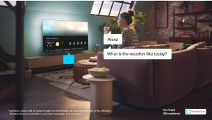 Spraakbediening. Werkt met Google Assistent* en Alexa