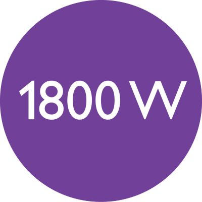 1800W for perfect drying results