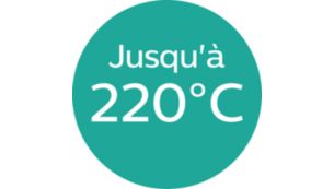 Temperatura para dar estilo de hasta 220 °C para obtener resultados perfectos