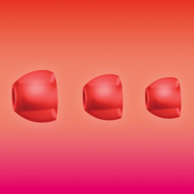 Sus 3 audífonos de goma intercambiables ofrecen un ajuste óptimo