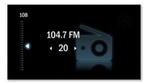 FM radio with 20 presets for more music options