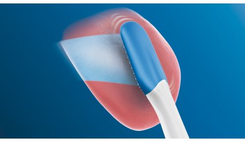 En Philips Sonicare rensning af tungen