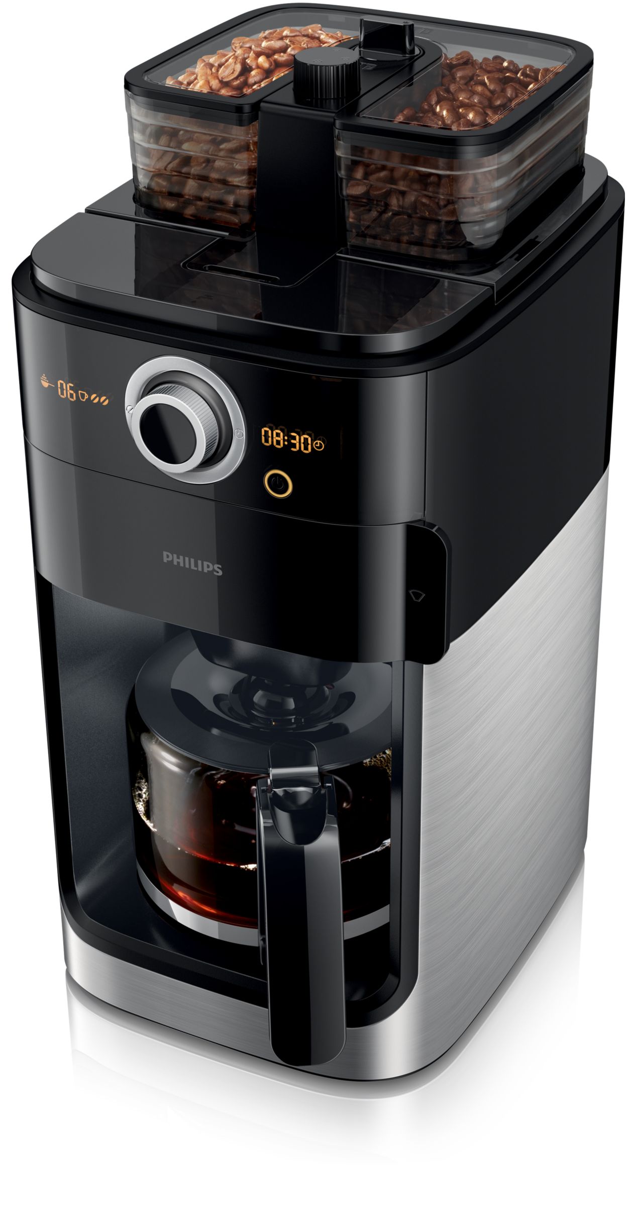 Кофемашина филипс помол. Кофеварка Philips hd7767. Кофемашина Philips Grind & Brew hd7767/00. Кофеварка капельная Philips hd7767. Кофеварка Филипс капельная hd7751.