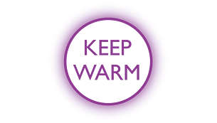 Функция Keep warm поддерживает заданную температуру воды