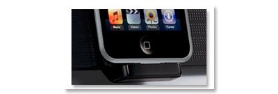 Base inclinable para recargar el iPod y reproducir música