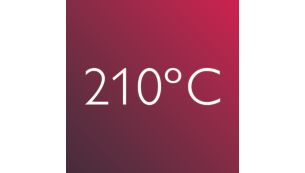 Taisnotājs: 210 °C profesionāli augsts karstums nodrošina perfektu rezultātu