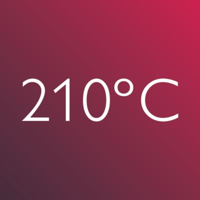 Plancha para el cabello: temperatura profesional (210 °C) para un resultado perfecto