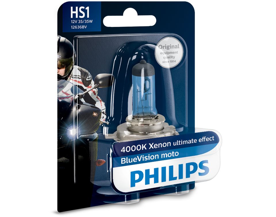 BlueVision Moto Headlight bulb 12636BVB1 Philips