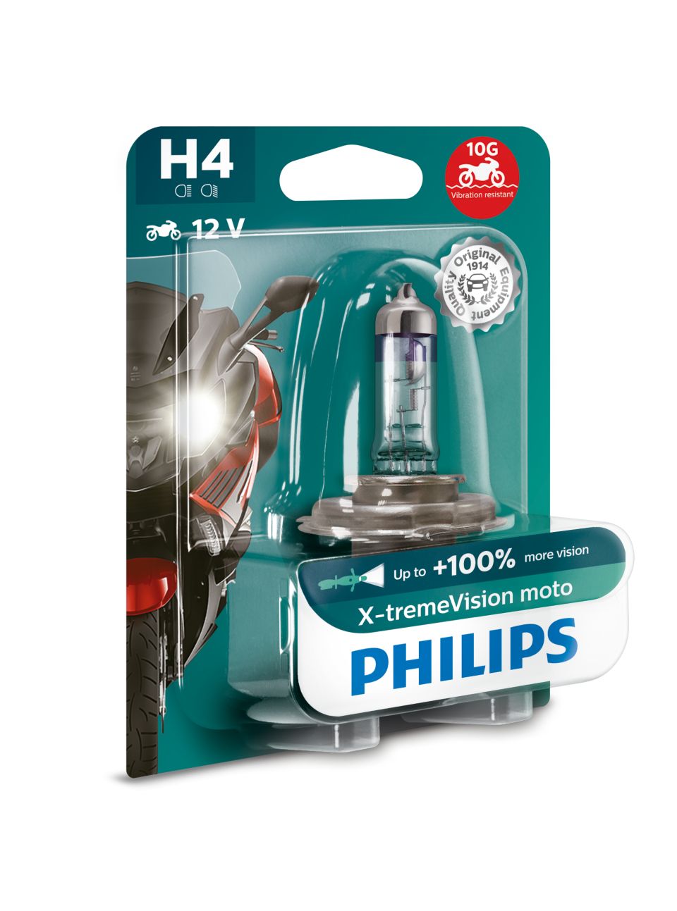 1 ampoule Philips H4 X-treme Power - Feu Vert