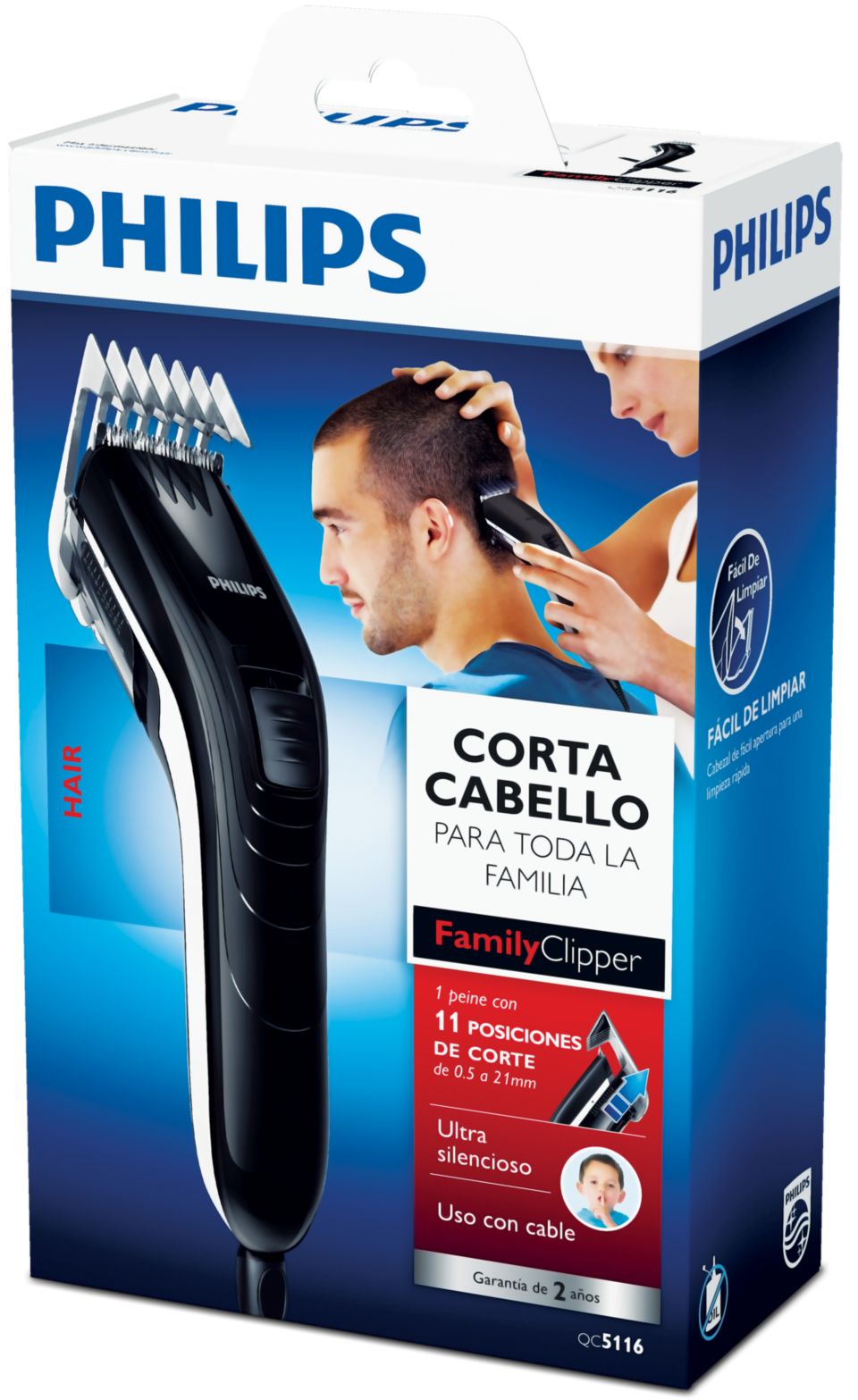 Cortacabello para uso familiar QC5116 15 Philips