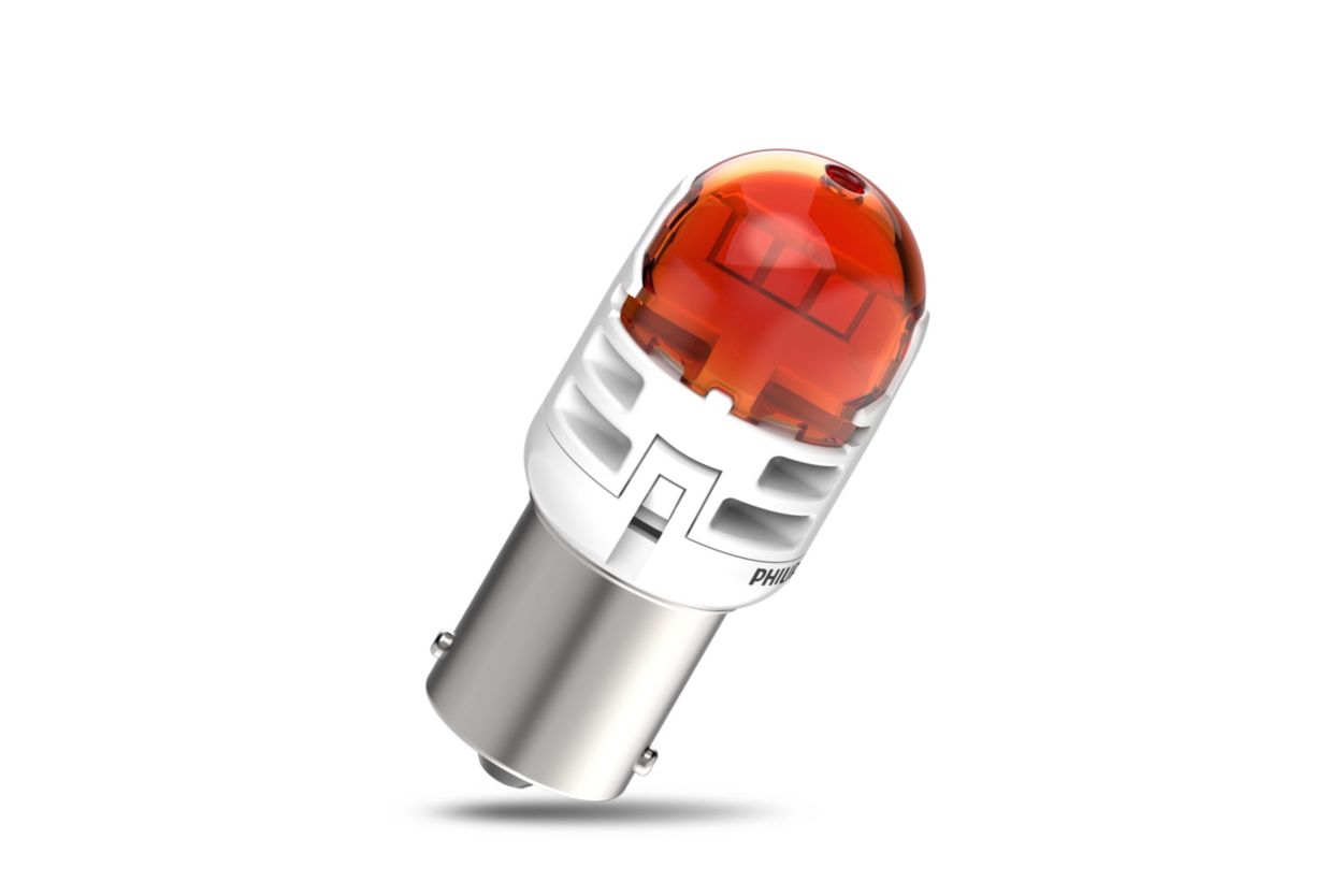 Philips Ultinon Pro6000 Amber LED P21W Car Bulbs