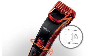 Easy to select and lock-in length settings, 0.5mm to 10mm