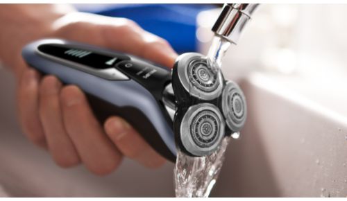 Shaver can be rinsed clean under the tap