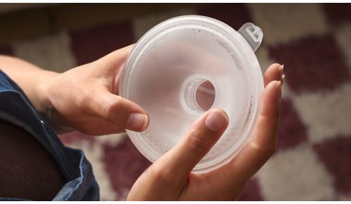 Silicone shield gently shapes to your breast