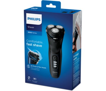 ▷ Philips 3000 series Shaver series 3000 S3134/57 Afeitadora eléctrica en  seco o húmedo, Series 3000