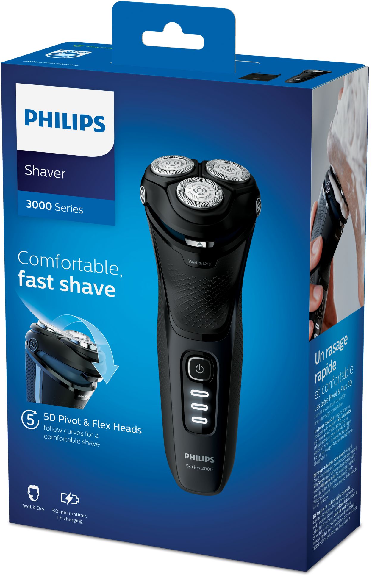Philips Shaver Series 3000 S3233/52 Afeitadora en Seco/Mojado