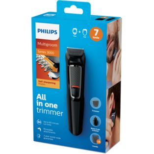 Philips Multigroom Series 3000 Face and hair trimmer with 7 quality tools