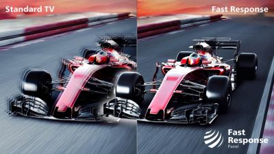  Faster panel reduces image smearing for greater details