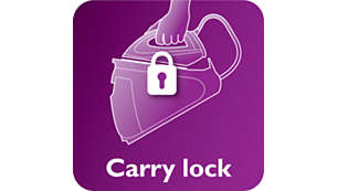 Lock your iron securely and carry your appliance easily