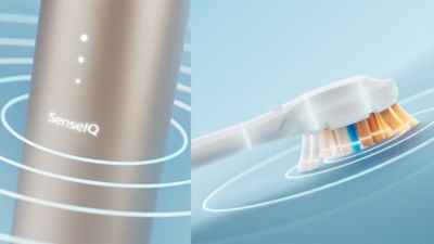 AI Sense IQ智能偵測技術可自動調整刷牙力道;