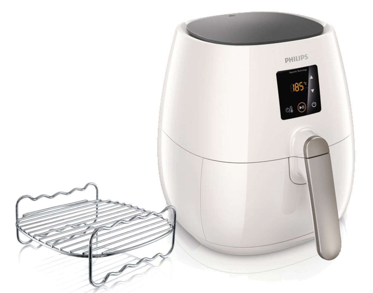 Philips Air Fryer Viva Collection - Adjustable Temperature Control up to  390 Degrees, Dishwasher-Safe - White Silk 