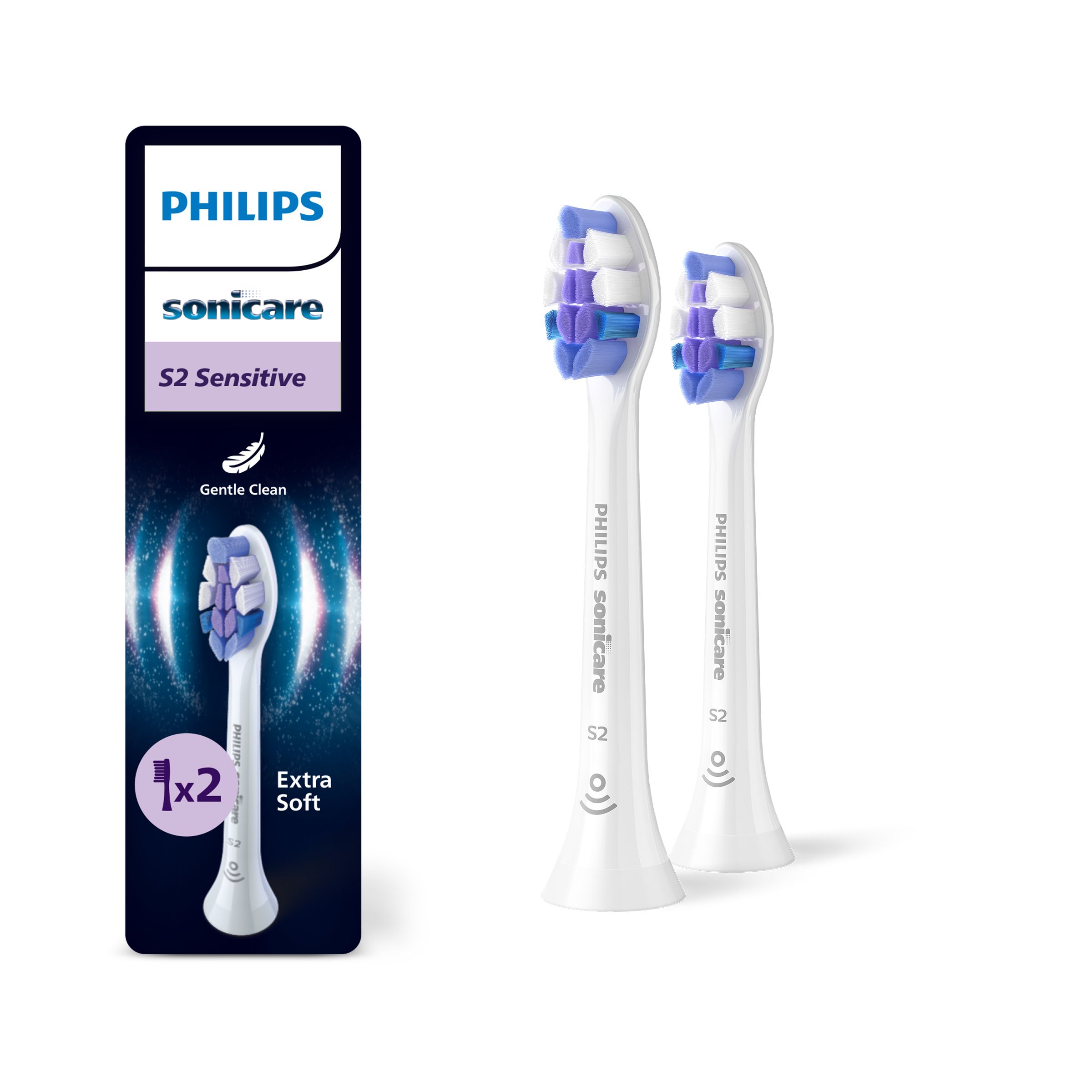 Sonicare Philips Sensitive - Balení 2 ks Hlavic Kartáčku - HX6052/87