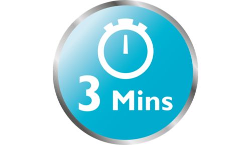 Warms baby bottles in 3 minutes