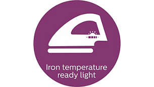 Iron temperature-ready light Philips Dry Iron 1000W with Silver Linished Aluminum Soleplate Temperature Control HD1172
