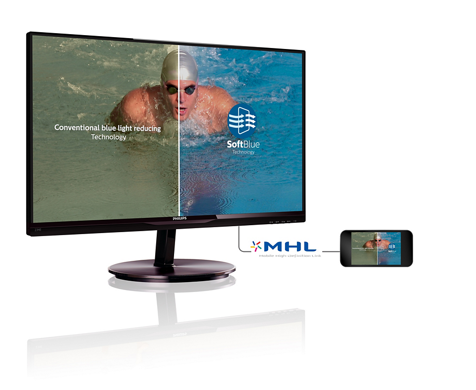 SoftBlue テクノロジー搭載液晶モニター 234E5EDSB/11 | Philips SoftBlue テクノロジー搭載液晶モニター 234E5EDSB/11 | Philips