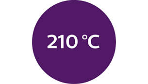 Straightener: 210°C professional styling temperature