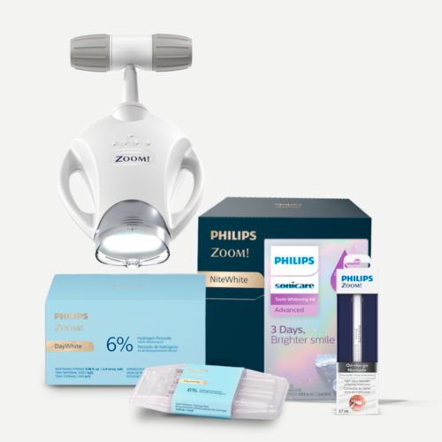 Zoom! whitening solutions arranged together