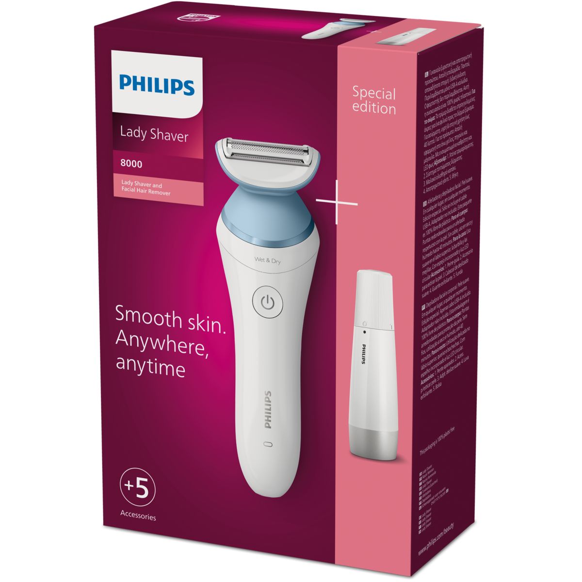 Lady Shaver Series 8000 Cordless shaver with Wet and Dry use - thumbnail 8
