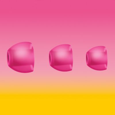 3 maināmi gumijas uzgaļi valkāšanas ērtībām