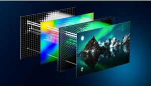 Tecnologia Quantum Dot para cores e contraste incríveis.