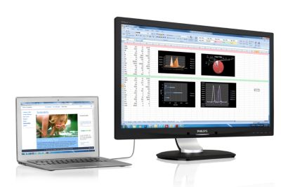 Viens USB 3.0 kabelis doko jūsu piezīmjdatoru pie displeja