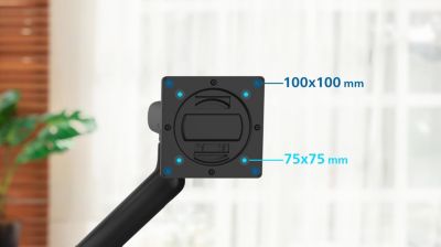 Suporta padrões VESA 75 x 75 mm e 100 x 100 mm