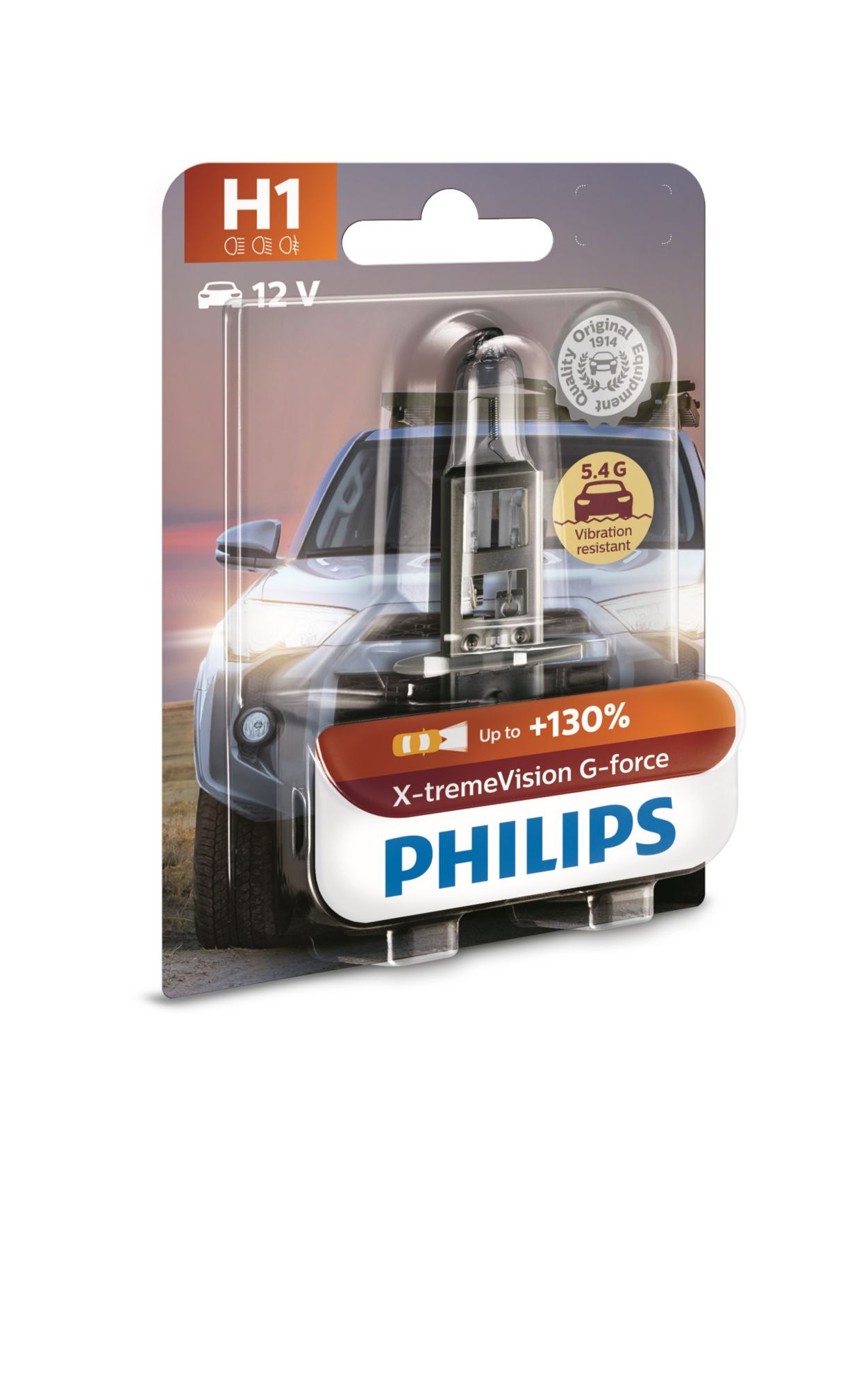 Philips Ampoule H1 X-treme Vision +130% 12V 55W