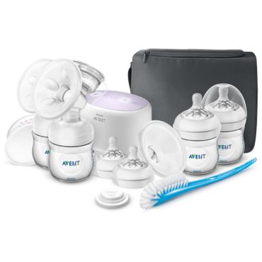 Philips Avent Double breast pump, bottle & brush set