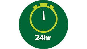 24 hours preset timer ensures meals are ready on time