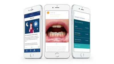 Tele dentistry service illustration showing remote dental care