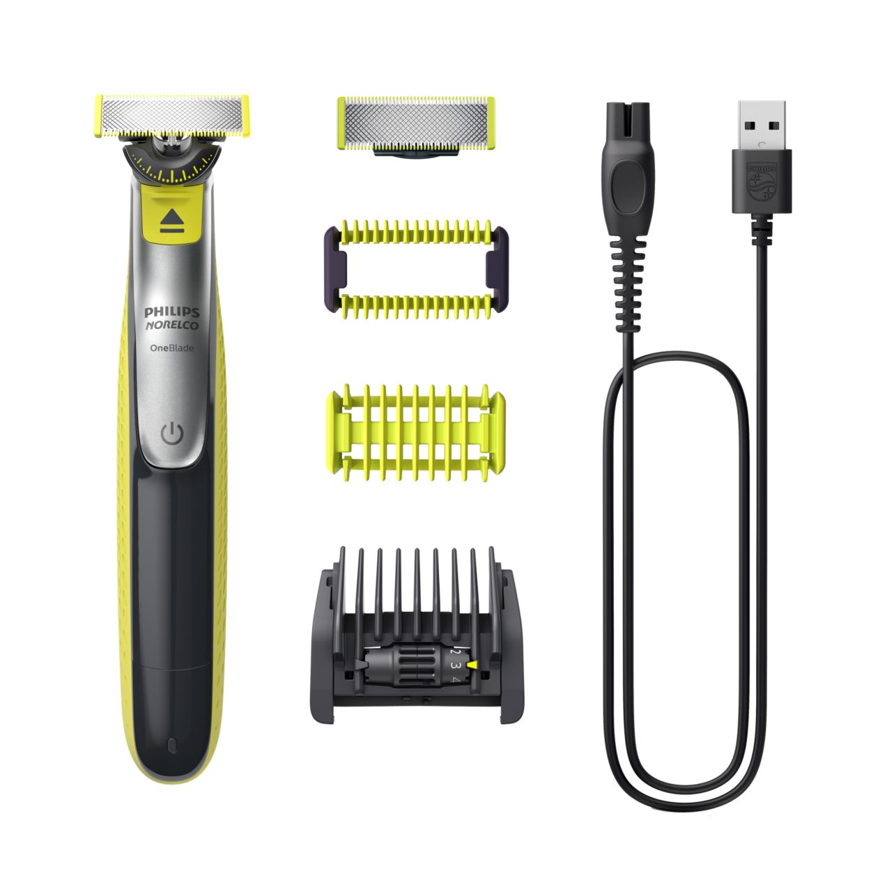 Philips One Blade Pro 360 Face Body QP6651 Trimmer Trim Edge Shave 14  Lengths