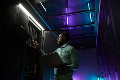 Technician in datacenter