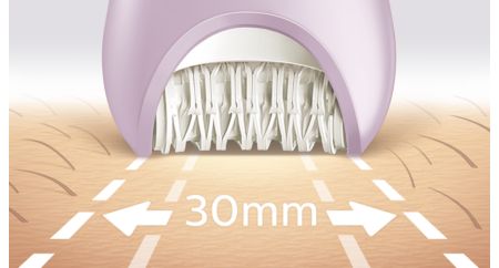 Extra wide epilator head
