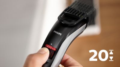 Easy to select and lock in length settings, 0.5 mm to 10 mm