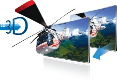 Enjoy any 2D content in flawless 3D at a push of a button