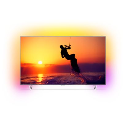4K UHD ултратънък LED телевизор, работещ с Android