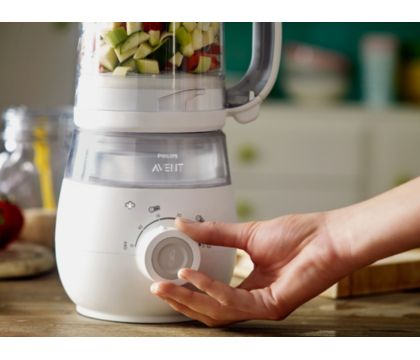 Stof verdrievoudigen wijsvinger 4-in-1 gezonde babyvoedingmaker SCF875/02 | Philips