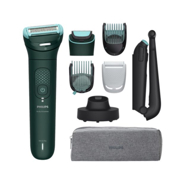 Body Groomer 7000 Series 2D flex head and dual trim-shave system